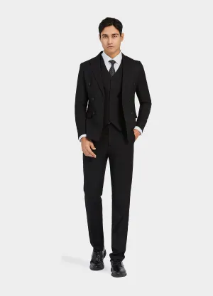 1PA1 Men's 3 Pieces Slim Fit Vested Suit, Wedding Tuxedo - Two Buttons Jacket, Vest & Pants