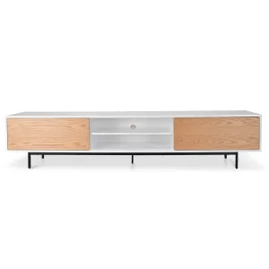 2.3m TV Entertainment Unit - Lowline - Natural