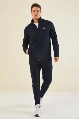 Air Jones Men's Carlos Navy Blue Standard Fit Tracksuit