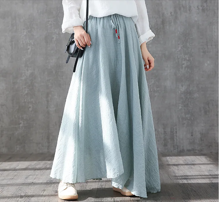 Casual Cotton linen loose fitting Women's Skirts DZA2007122