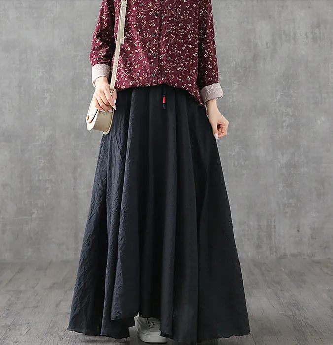 Casual Cotton linen loose fitting Women's Skirts DZA2007122