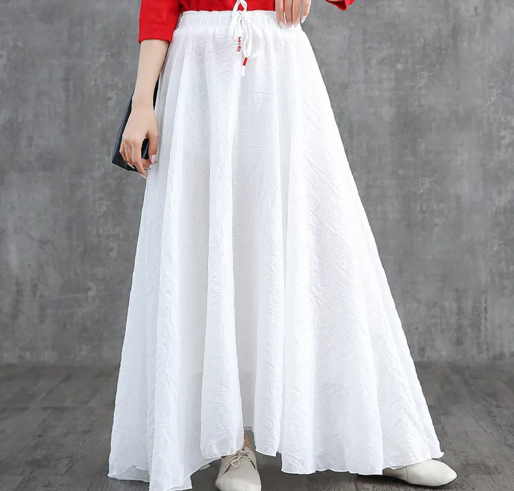 Casual Cotton linen loose fitting Women's Skirts DZA2007122