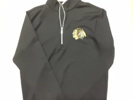 Chicago Blackhawks Antigua Black Men's Quarter Zip