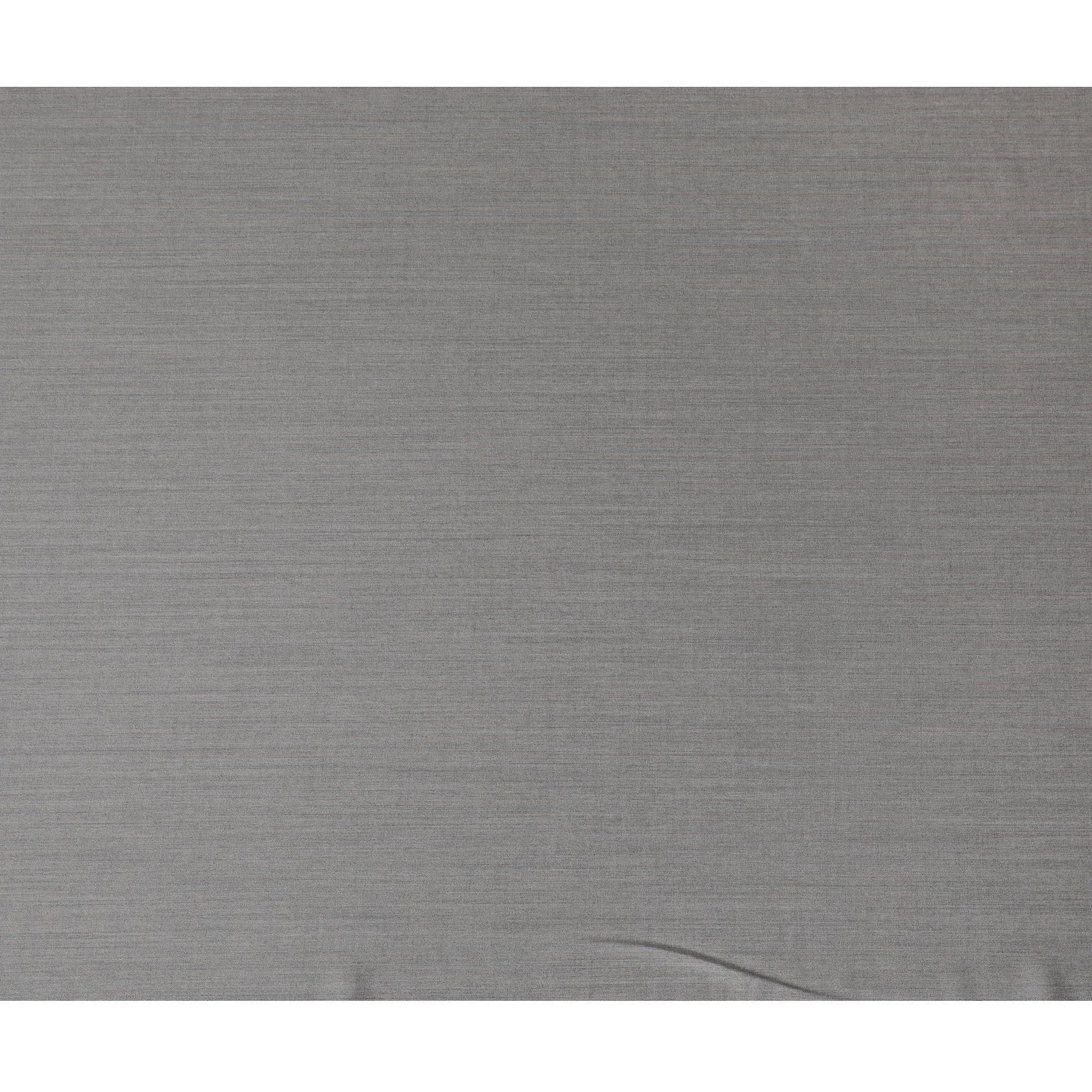 Elegant Silver Grey Super 120's Wool Fabric - British Tailoring, 150cm Wide - D18256