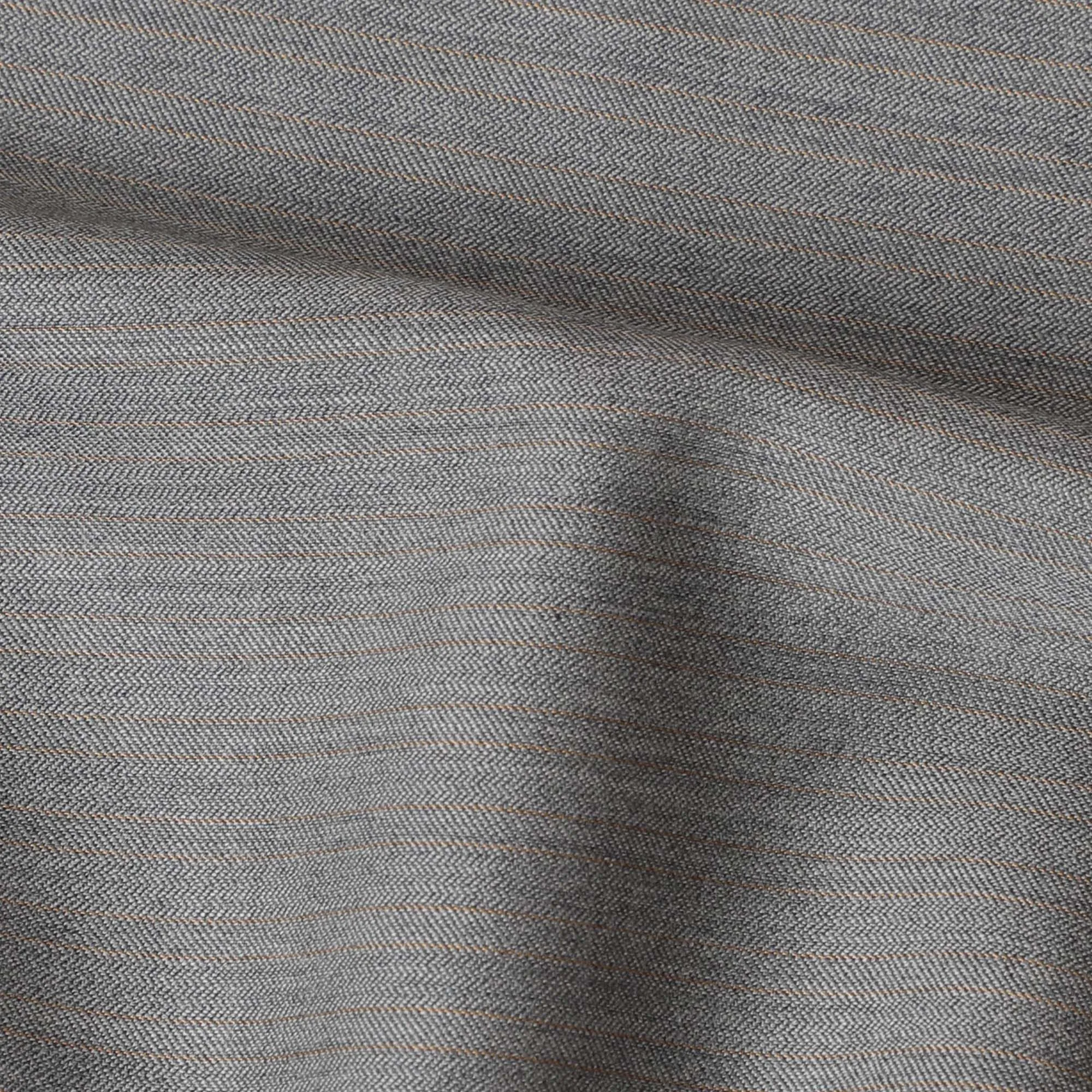 Elegant Silver Grey Super 120's Wool Fabric - British Tailoring, 150cm Wide - D18256