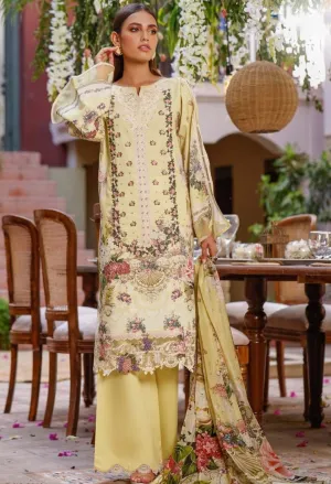 Firdous Pakistani Copy Cotton Yellow Unstitched Suits