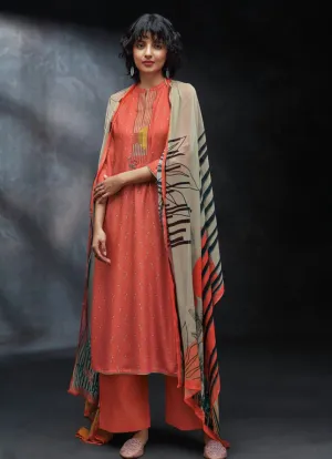 Ganga Woolen Pashmina Winter Suit Dress Material for Women