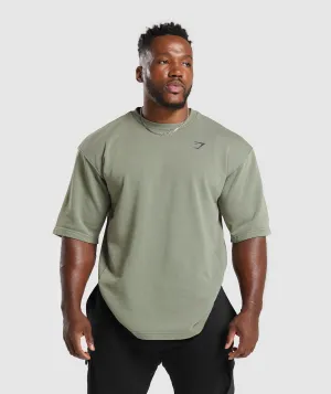 Gymshark Power Washed Short Sleeve Crew - Dusk Green