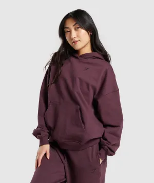 Deep Plum Marl Gymshark Rest Day Sweatshirt Hoodie - Ideal for Comfort & Workouts