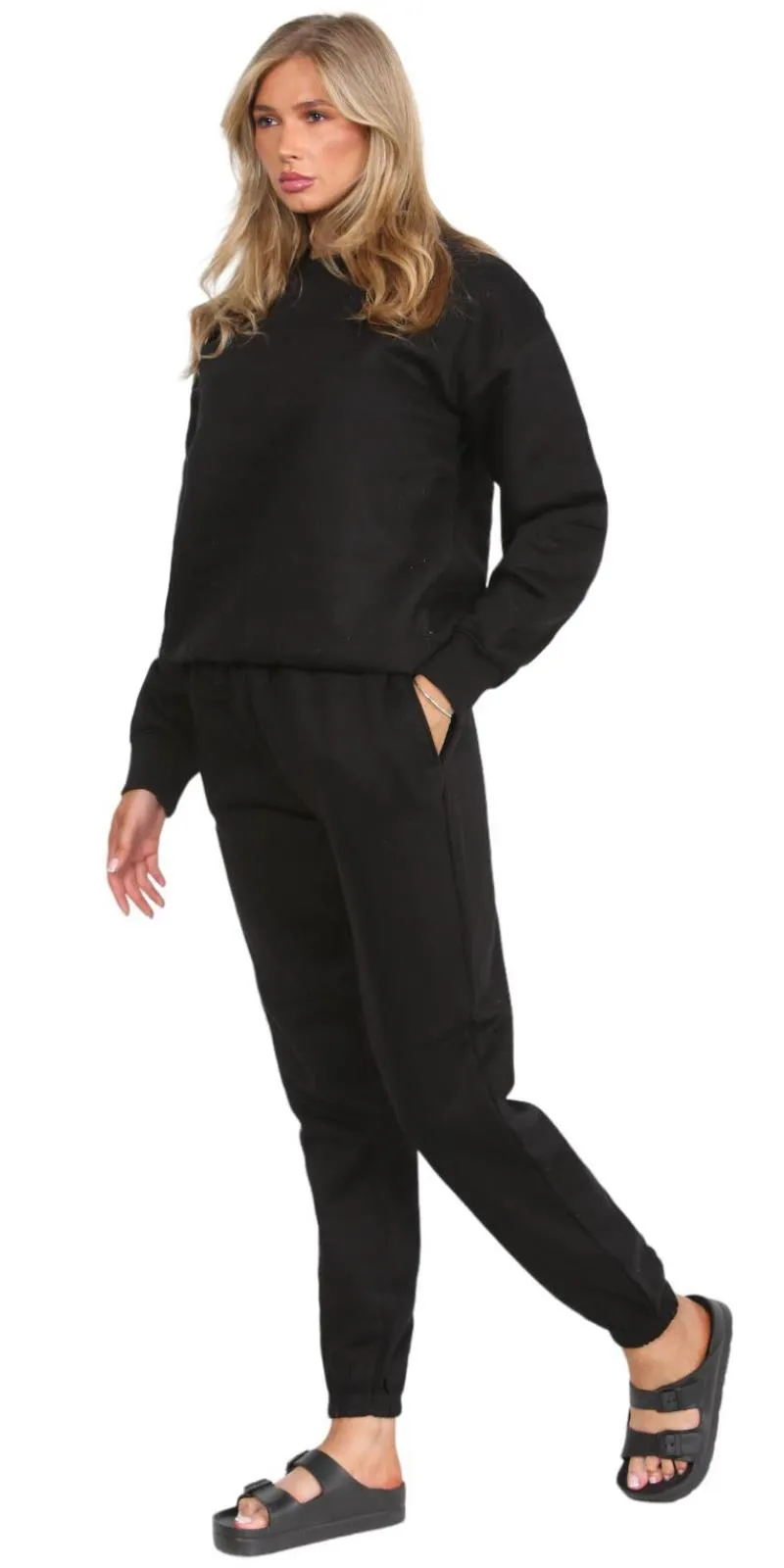 Ladies Crew Neck Polycotton Tracksuit