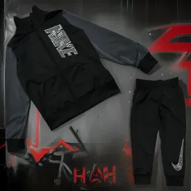 *NIKE* (BLACK) BOYS TRACKSUITS (2-PIECE SET)