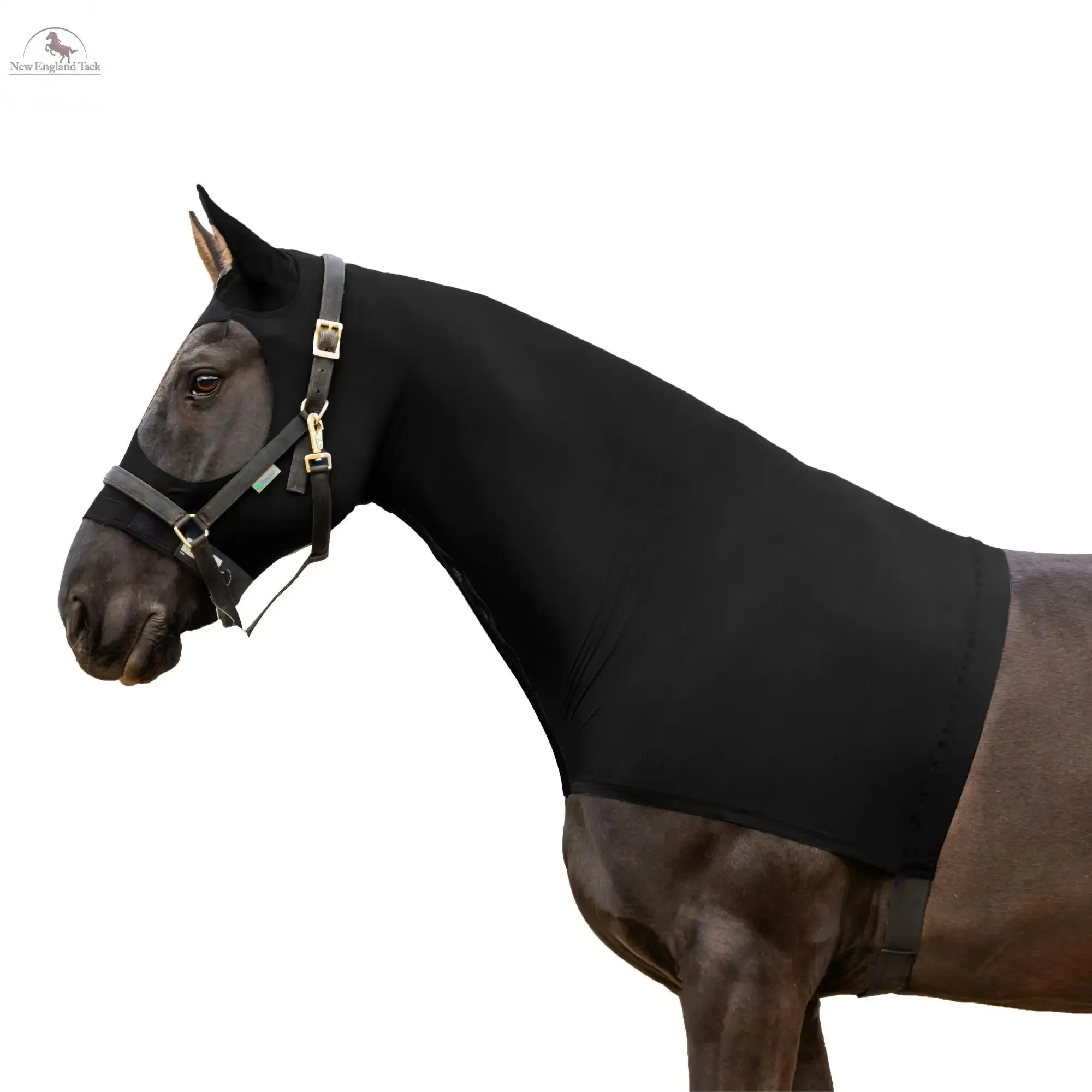 Resistance Horse Hood Slinky Lycra Zippered Mane Braid Shoulder Guard