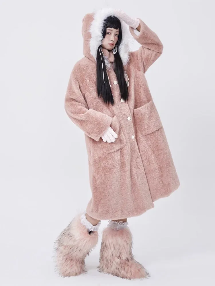 Retro Cute Rabbit Tweed Coat【s0000005585】