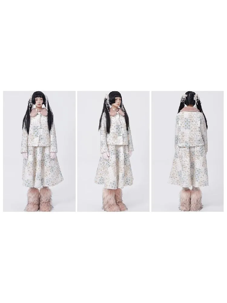 Retro Cute Soft Girl Hair Collar Cotton Coat【s0000005587】