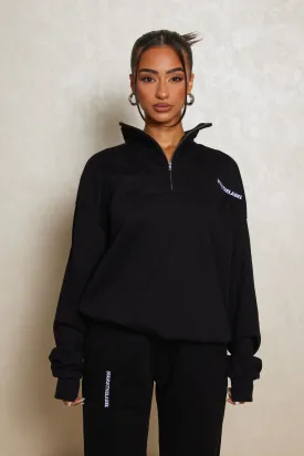 The Essentials Quarter Zip - Black