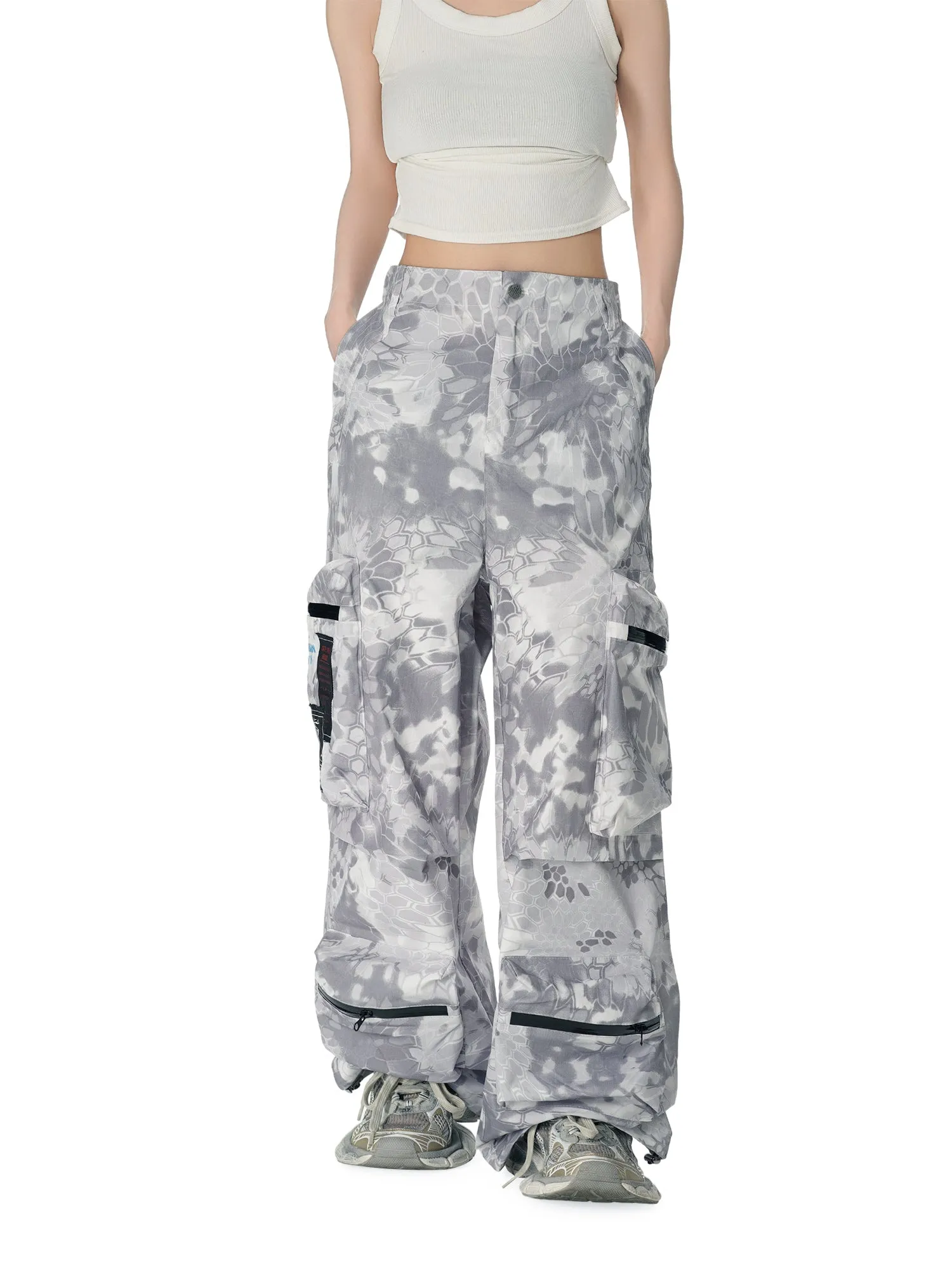 Thesupermade High Street Camouflage Multi-Pocket Woven Pants