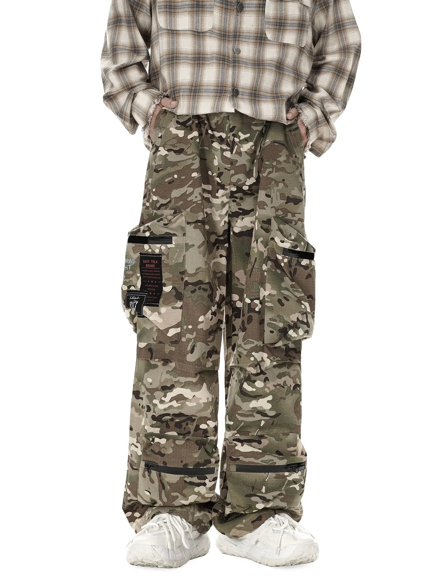 Thesupermade High Street Camouflage Multi-Pocket Woven Pants