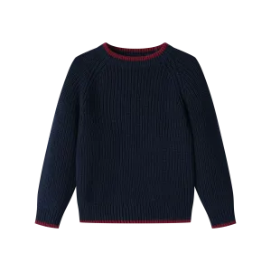 Navy Slim-Fit Thinly Edged Sweater for Men