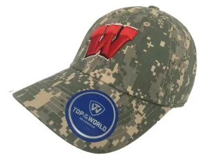 Wisconsin Badgers TOW Digital Camouflage Flagship Adjustable Slouch Hat Cap